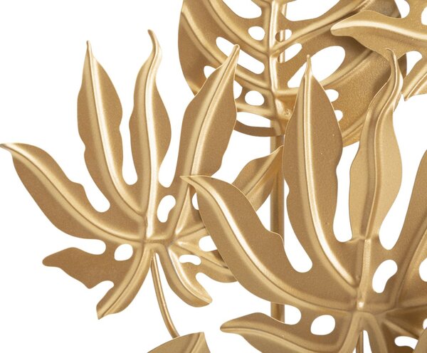 Scultura Palm 56x10x57,5 cm in Ferro e MDF Oro