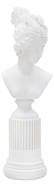 Scultura Statua Woman con Piedistallo 11x10,5x35,5 cm in Poliresina