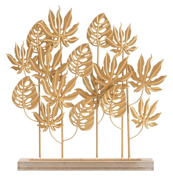 Scultura Palm 56x10x57,5 cm in Ferro e MDF Oro