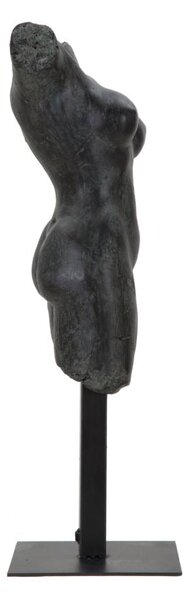 Scultura Museum Woman 19x17x50 cm in Poliresina e Ferro Nero
