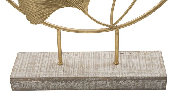 Scultura Little Leaf 50x12,5x64 cm in Ferro e MDF Oro