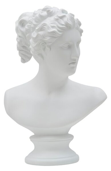 Scultura Roman Woman 21,5x14,5x34 cm in Poliresina Bianco