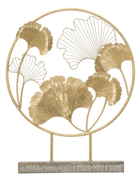 Scultura Little Leaf 50x12,5x64 cm in Ferro e MDF Oro
