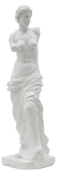 Scultura Statua Woman 14x12x49 cm in Poliresina Bianco