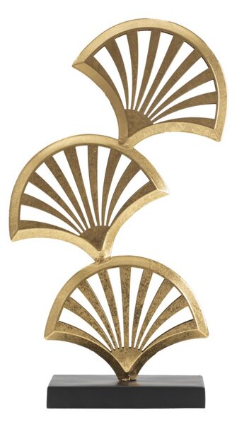 Scultura Foglia Triply 23,5x10x44 cm in Ferro