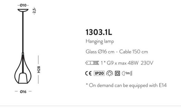 Cangini & Tucci Zoe 1303.1L sospensione moderna