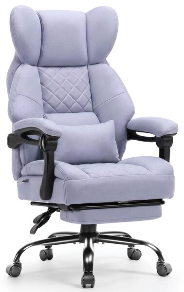 Sedia da gaming GTPLAYER, sedia da ufficio ergonomica con poggiapiedi e supporto lombare, poltrona direzionale ad alto schienale per persone alte, sedia da computer ampia e regolabile in altezza