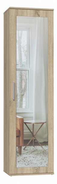 Armadio per corridoio con specchio RASMUS - rovere sonoma