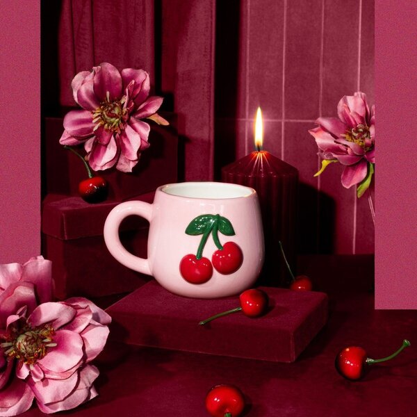 Tazza rosa chiaro 400 ml Cherry – Sass & Belle