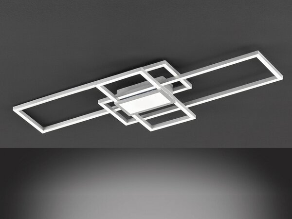 Plafoniera LED dimmerabile tramite interruttore Argento Larghezza 104 cm Zona d'ingresso Corridoio
