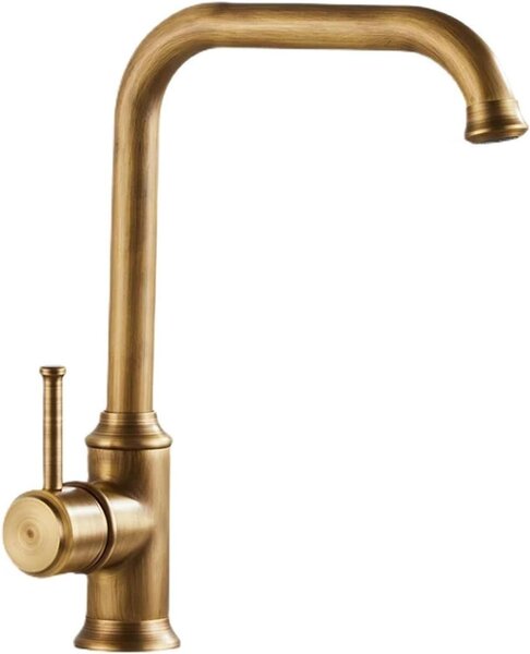 Rubinetto da cucina - Miscelatore per piano cottura - Miscelazione dell'acqua - Rotazione a 360 gradi - Monocomando - Cromo bianco