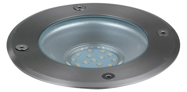 Faretto Calpestabile Acciaio Inox Tondo Incasso Pavimento Rialzato Gu10 Intec I-drive-m-r1