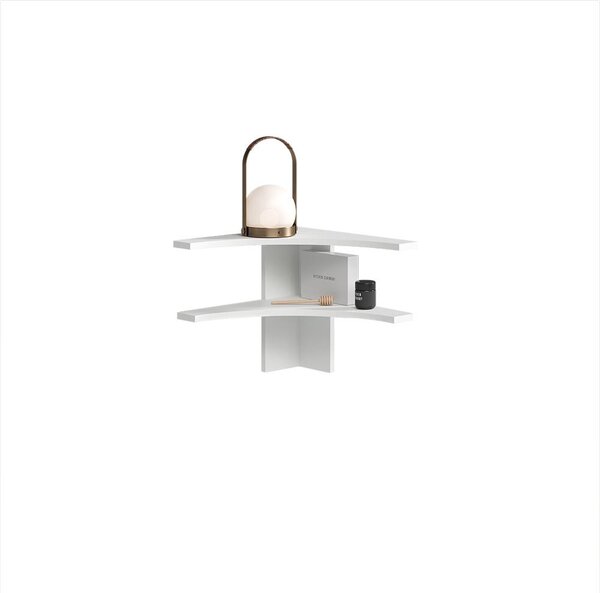 Libreria angolare da terra Livinity Tiberio Bianco 43.5 x 37 cm, Model 58754