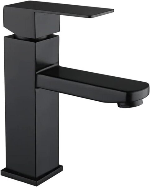 Rubinetto per lavello da cucina - Rubinetto per bagno - Miscelatore - Funzionamento igienico - Valvola in Vetroceramica - Misura standard - Nero