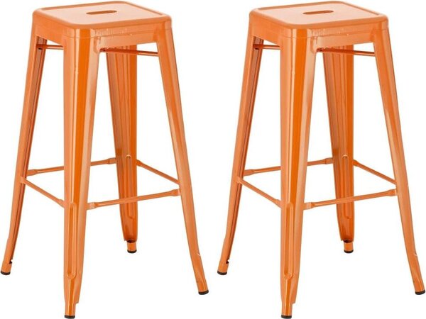 Set di 2 sgabelli da bar classici - impilabili - design di facile manutenzione