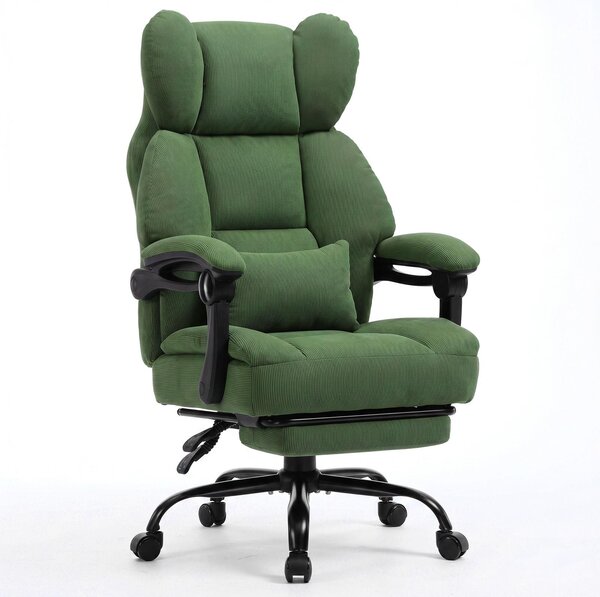 Sedia da gaming GTPLAYER, sedia da ufficio ergonomica con poggiapiedi e supporto lombare, poltrona direzionale ad alto schienale per persone alte, sedia da computer ampia e regolabile in altezza
