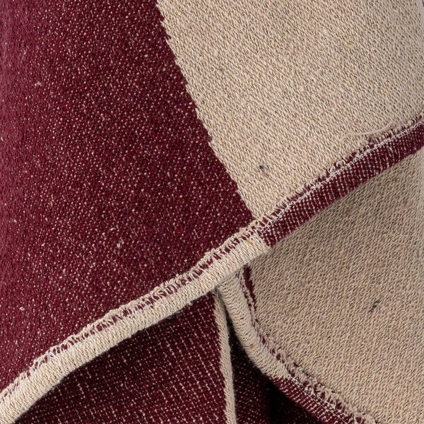 Coperta rossa/beige in cotone riciclato 130x160 cm Cimmi – Bloomingville