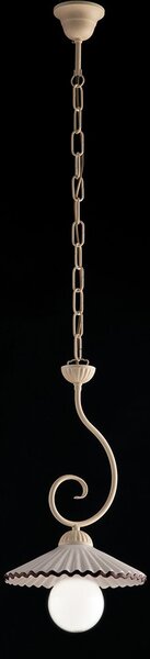 Lampadario Rustico Country Chic Decape Con Ceramica Vietrese 1 Luce Lybra