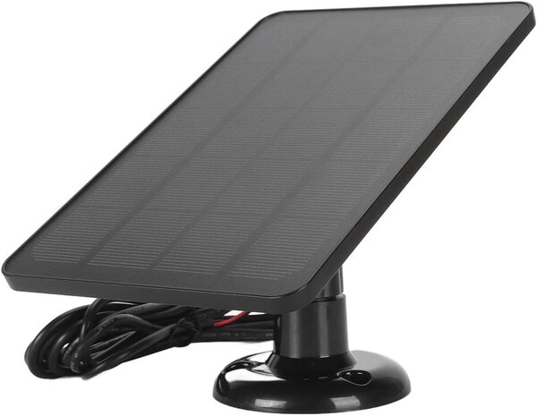 Campanello solare - Caricabatterie a energia solare - Alimentazione continua - Grado di protezione IP66 (resistente all'acqua) - 10 Watt - Colore nero