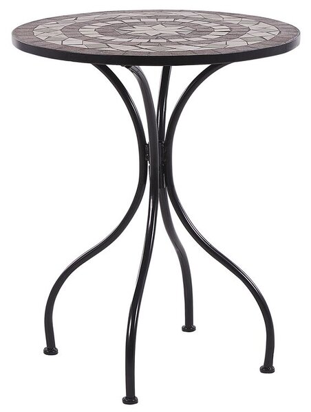 Tavolo da giardino in metallo nero stile vintage Beliani