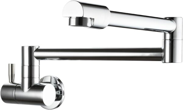 Rubinetto per acqua fredda - Rubinetto per lavello da cucina - Adatto per l'installazione di un filtro dell'acqua - Design pieghevole - Diametro foro: 20 mm - Cromato