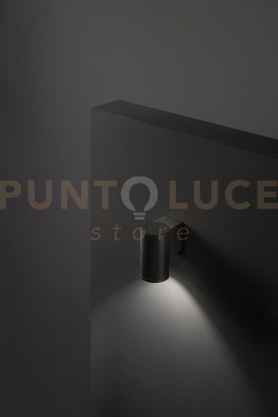 Applique alluminio colore antracite opaco quarondo 1 luce attacco g