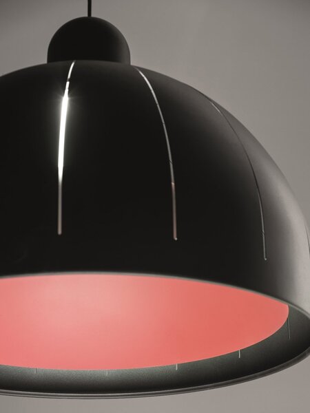 Sospensione Cupole Led 8000 K Diam 80 In Metallo Nero Groffato