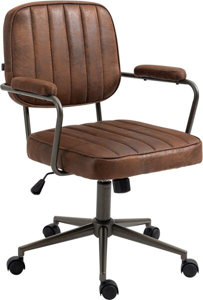 Sedia da ufficio, sedia ergonomica, funzione reclinabile e comfort in Pelle finta | Colore: Cognac