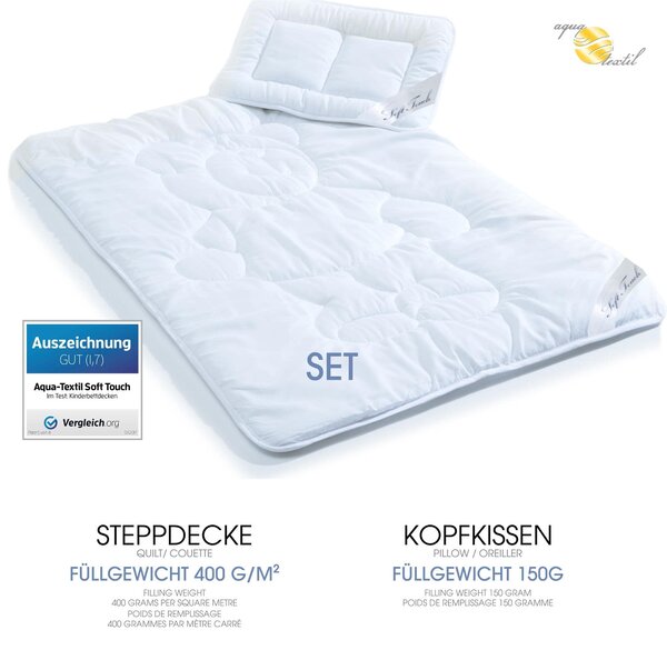 Trapunta Soft Touch Kids 100x135 + 40x60 PES microfibra 550g/150g orso/bordo