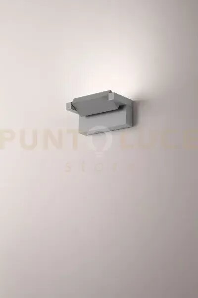 Applique in alluminio grigio cemento display led 20w cct 3000k 400