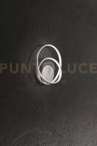 Applique in metallo grigio spazzolato ritmo led 28w cct 3000k 4000k