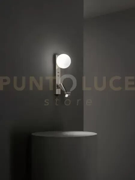 Applique in metallo grigio fog 1 luce attacco g9 + led 3w faretto s