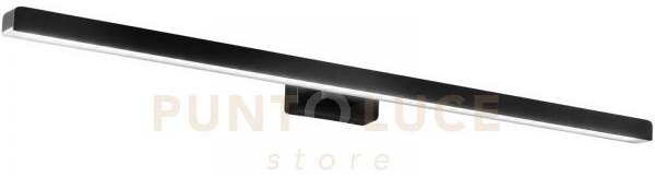 Applique led lancer nero fissaggio parete e specchio 13w 1000lm 300