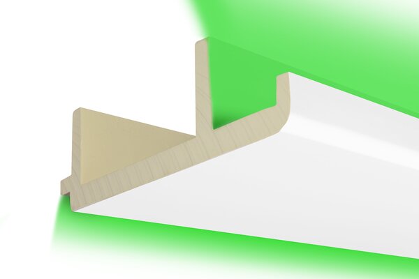 Modanature per stucchi HEXIM LED inPoliuretano- Illuminazione indiretta con moderne modanature per soffitti, opache, leggere e resistenti agli urti - (LED-16 100x300mm) insenature luminose, profilo, profilo per stucchi, profilo per soffitti