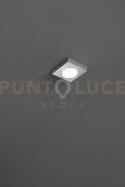 Bottone plafoniera in metallo alluminio opaco 1 luce attacco gx53 1