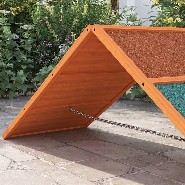 PawHut Rampa Agility per cani, pieghevole, altezza regolabile, antiscivolo, legno di abete, fino a 40 kg, 173 x 59 x 66 cm, Arancione/Verde | Aosom Italy