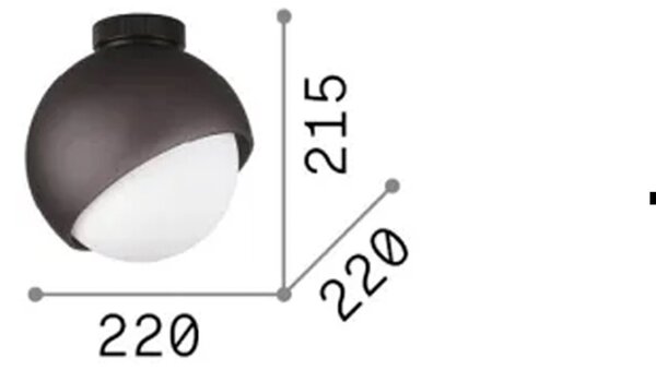 Plafoniera Bloom Ottone Dimmerabile 1 Luce E27 Ideal Lux