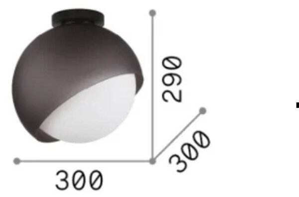 Plafoniera Bloom Ottone E27 Dimmerabile 30 cm Ideal Lux