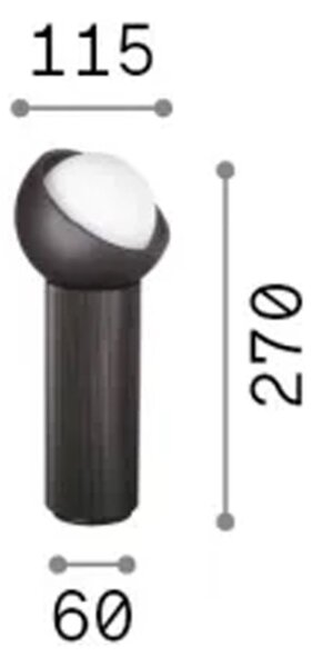 Lampada Da Tavolo Bloom Ottone Dimmerabile 4W G9 Ideal Lux