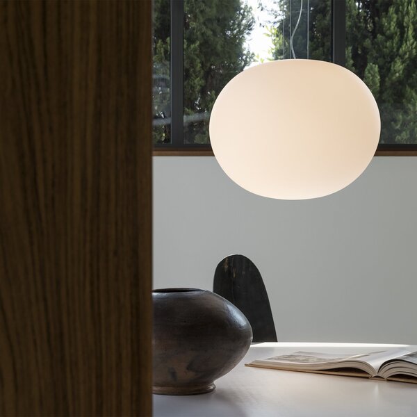 Lampada A Sospensione Cotton E27 Bianco Altezza Regolabile Ideal Lux