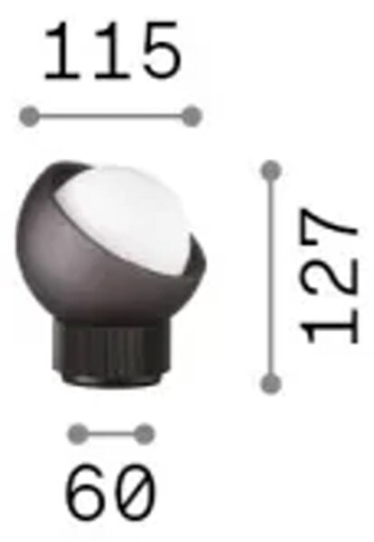 Lampada Da Tavolo Bloom Ottone Dimmerabile 4W Ideal Lux