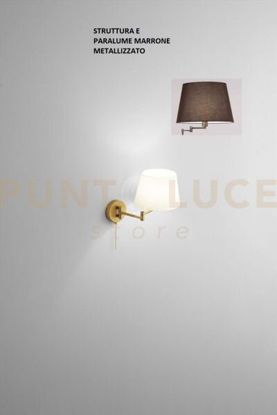 Crane applique in metallo marrone metallizzato 1 luce attacco e14 i