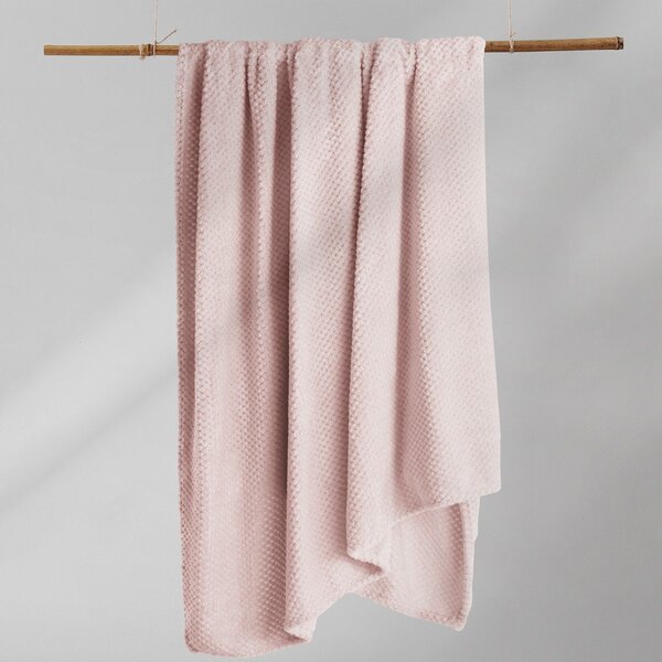 Coperta in microfibra rosa cipria , 170 x 210 cm Henry - DecoKing