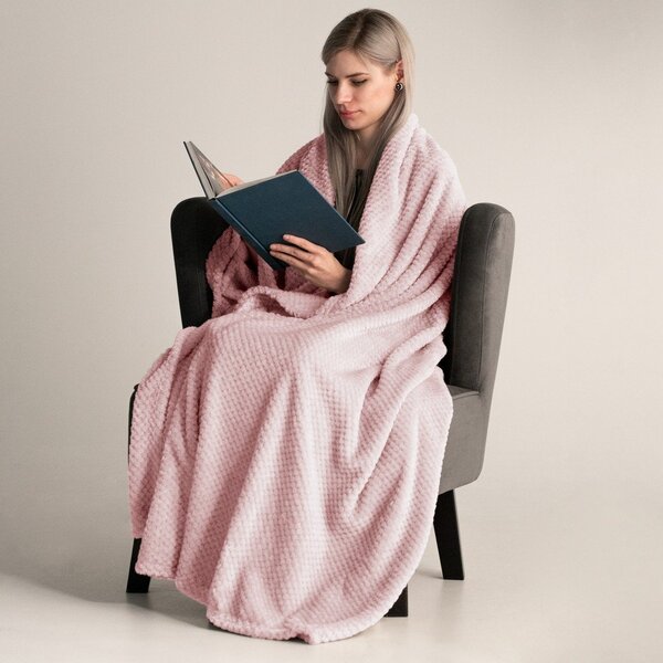 Coperta in microfibra rosa cipria , 170 x 210 cm Henry - DecoKing