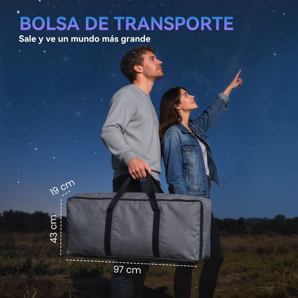 Outsunny Telescopio Riflettore Astronomico per Adulti e Principianti Apertura 114 mm con Treppiede Regolabile Borsa | Aosom Italy