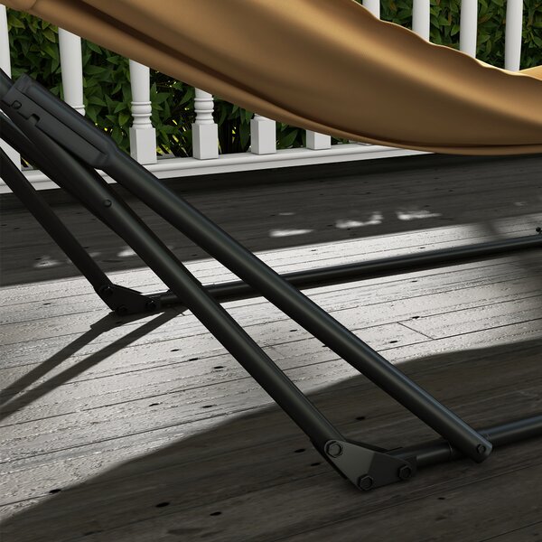 Outsunny Supporto con amaca pieghevole in acciaio, 2 in 1 per amaca o sedia sospesa, borsa di trasporto inclusa 263L x 89l x 100H cm
