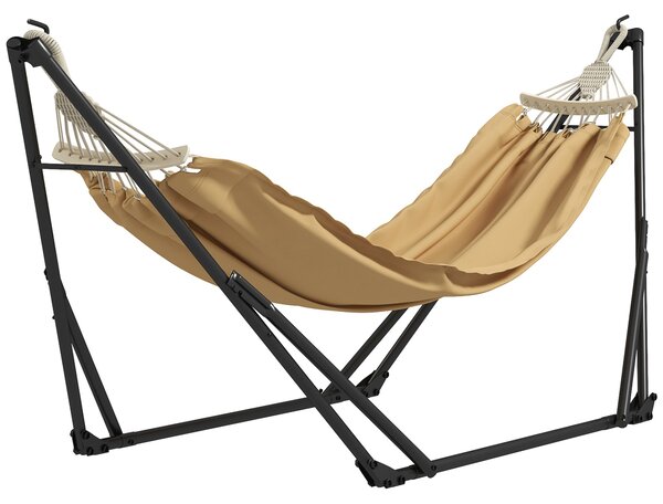 Outsunny Supporto con amaca pieghevole in acciaio, 2 in 1 per amaca o sedia sospesa, borsa di trasporto inclusa 263L x 89l x 100H cm