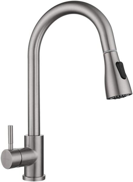 Rubinetto da cucina - Miscelatore per piano cottura - Pulizia del piano cottura - Design resistente agli schizzi - Misura standard - Finitura spazzolata