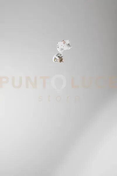 Faretto in alluminio bianco binario 1 luce attcco gu10 5,3cm