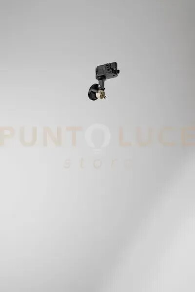 Faretto in alluminio nero binario 1 luce attcco gu10 5,3cm